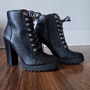 Aldo High Heel Combat Ankle Boots
